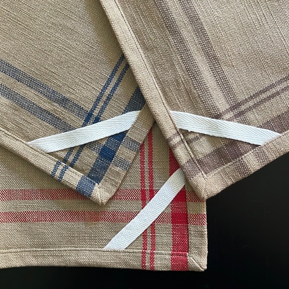 Farm Fresh collection: dish towels rooster/cow/pig silhouette/stripe border-NWT - Picture 6 of 16